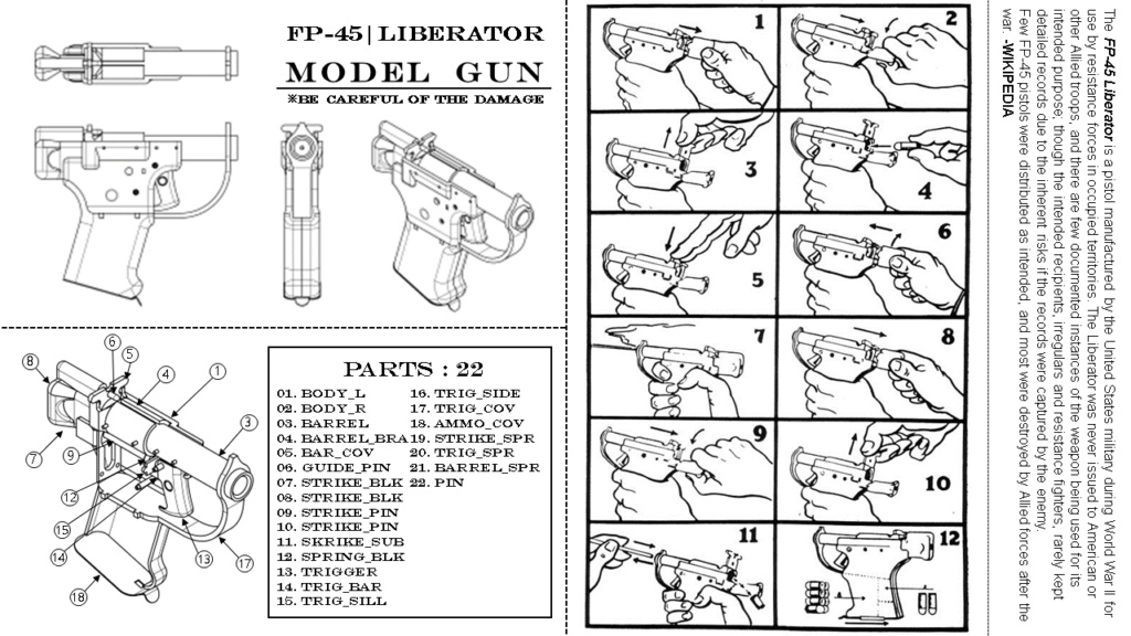 Le plus laid et le plus étrange des pistolets en  .45 ACP pour l'OSS et la Résistance Libera10