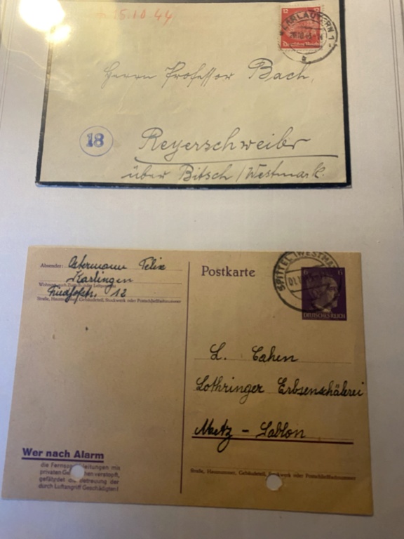 Lot important de documents allemands WW2 Moselle annexée de fait estimation Mos_210