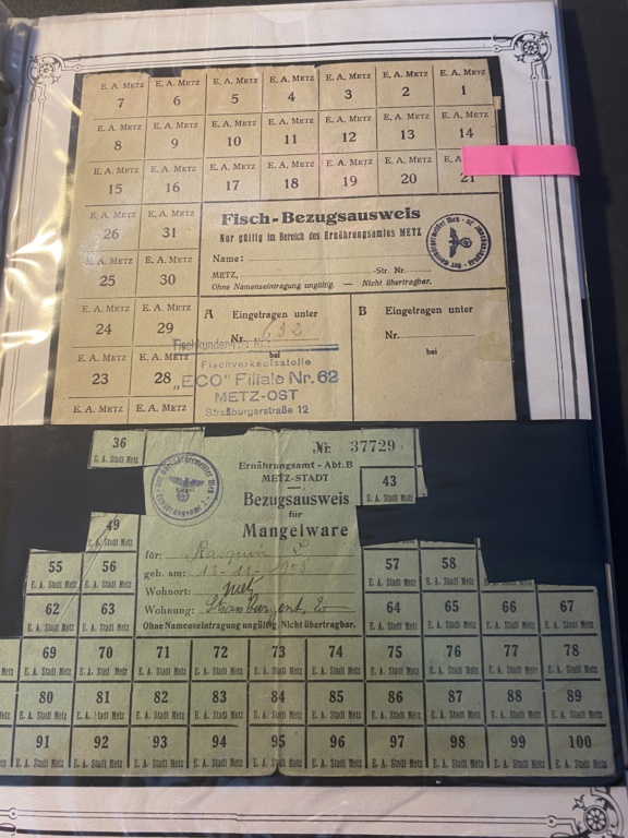 Lot important de documents allemands WW2 Moselle annexée de fait estimation Mos_2510
