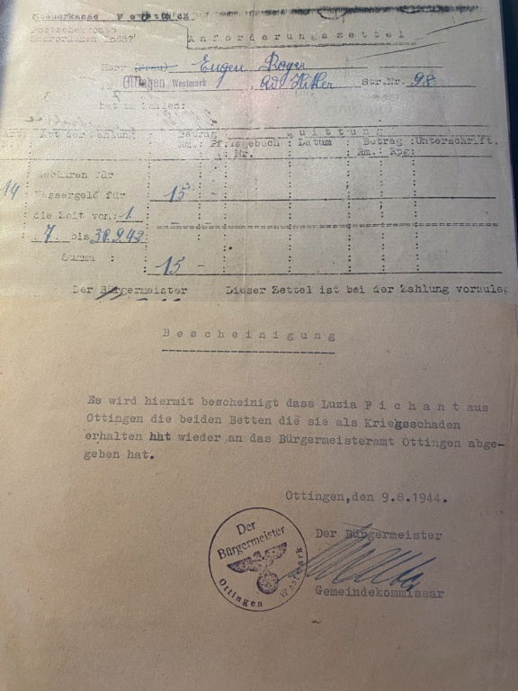 Lot important de documents allemands WW2 Moselle annexée de fait estimation Mos_3710