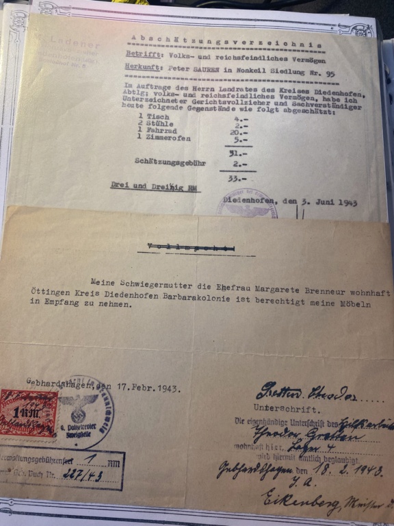 Lot important de documents allemands WW2 Moselle annexée de fait estimation Mos_4010