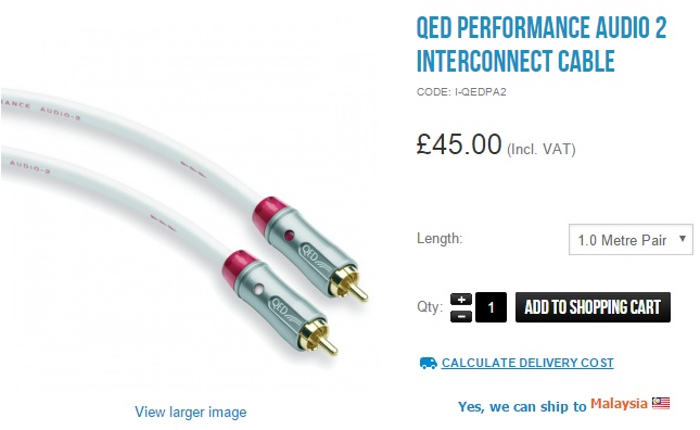 QED Performance Audio 2 Interconnect - 1m Qedper12
