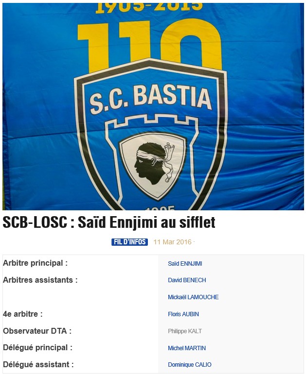 Avant match : Bastia - Lille S35