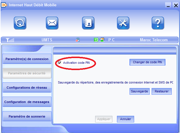 [Maroc/Internet, WiFi, Tel] Désactiver le code PIN sur cle 3G Maroc Télécom Code_p16