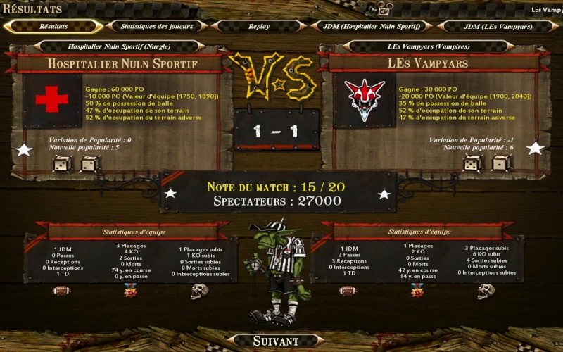Hospitalier Nuln Sportif 1-1 LEs Vampyars Bloodb15