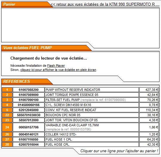 Pompe à essence 990 smr de 2009 Screen13