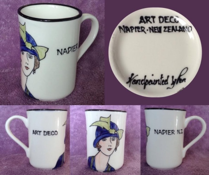 Art Deco Napier "Handpainted by Pen" (Studio Ceramics shape) is PENNY MADDEN Napier10