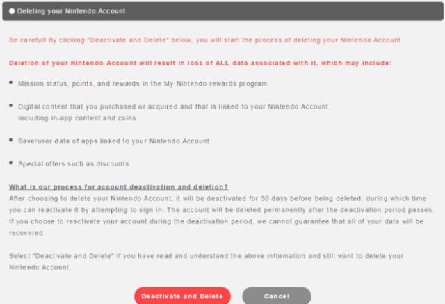 WiiU - Nintendo Account: You Can Delete Your Account, But Will Lose All Data Tied To Your Account... Ninten11