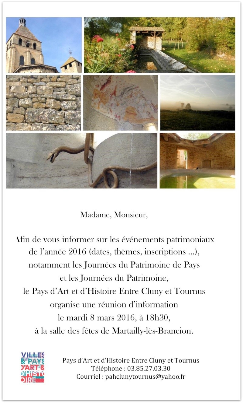 Réunion d'information - Événements nationaux sur le patrimoine mardi 8 mars Martailly lès Brancion 111