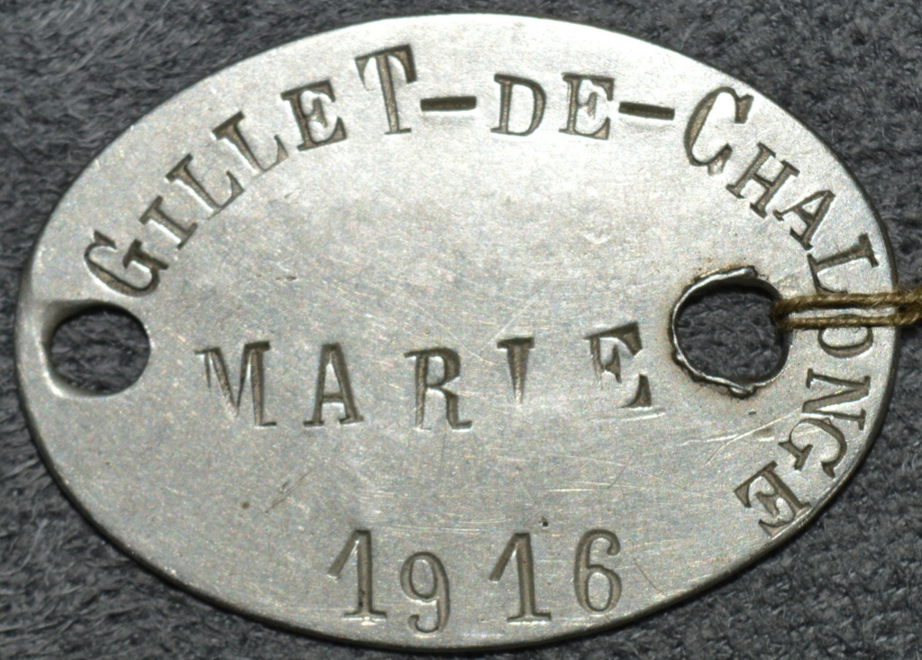 (P) plaque d'identité française - Gillet de Chalonge Marie - VENDU Gillet13