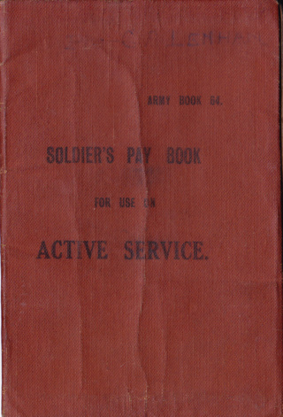 Le livret individuel du soldat : Small Book, Pay Book etc Pte_le18