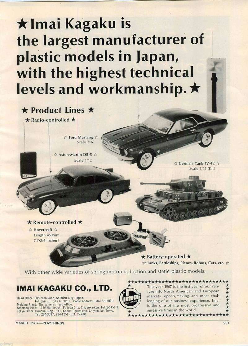 Mustang hardtop téléguidé en 1967,  par Imai kagaku 1967_i10