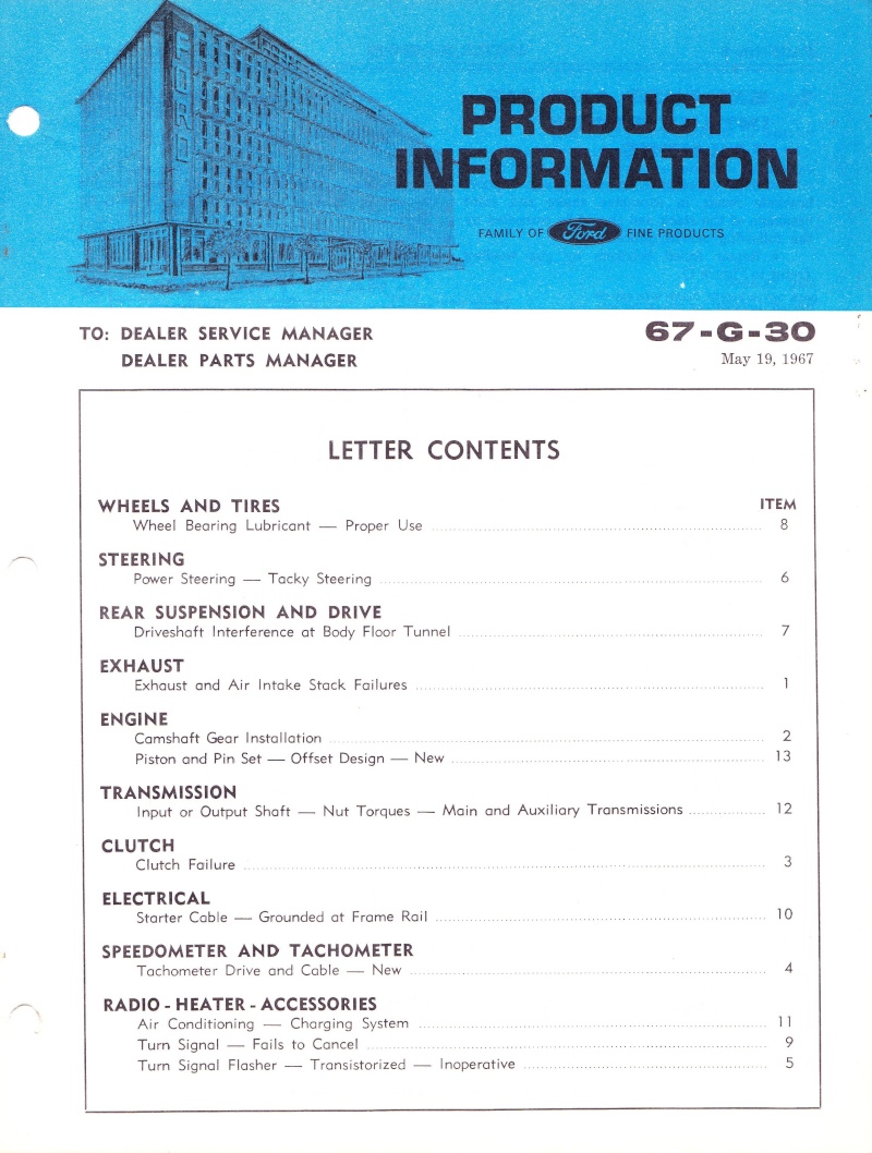 Document "Product information" 67-G-30 Produ181