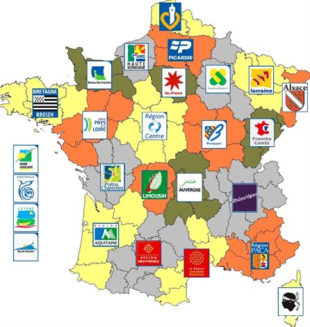 [FRANCE] Nouvelles régions françaises, armoiries, logo et identité visuelle Plaque10