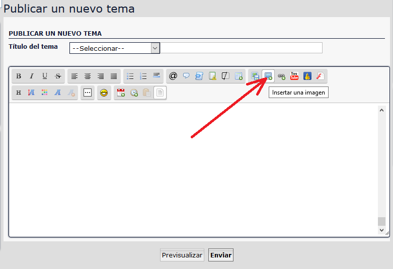 Cómo publicar un mensaje con imagen Insert10