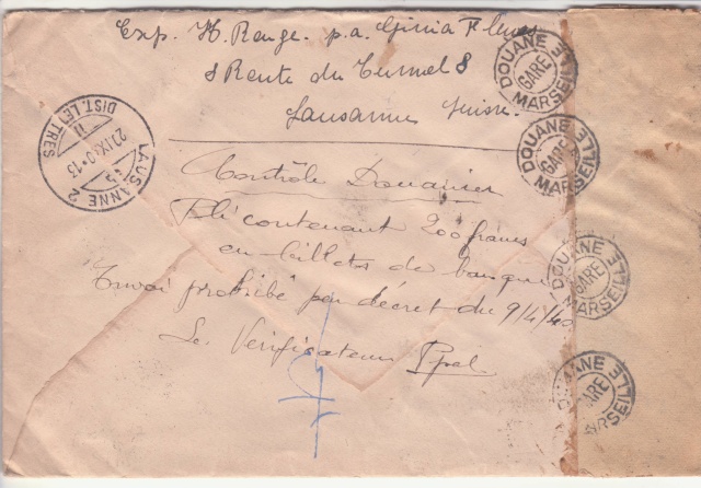 CONTROLE DU SERCICE DES DOUANES : LYON _6003410
