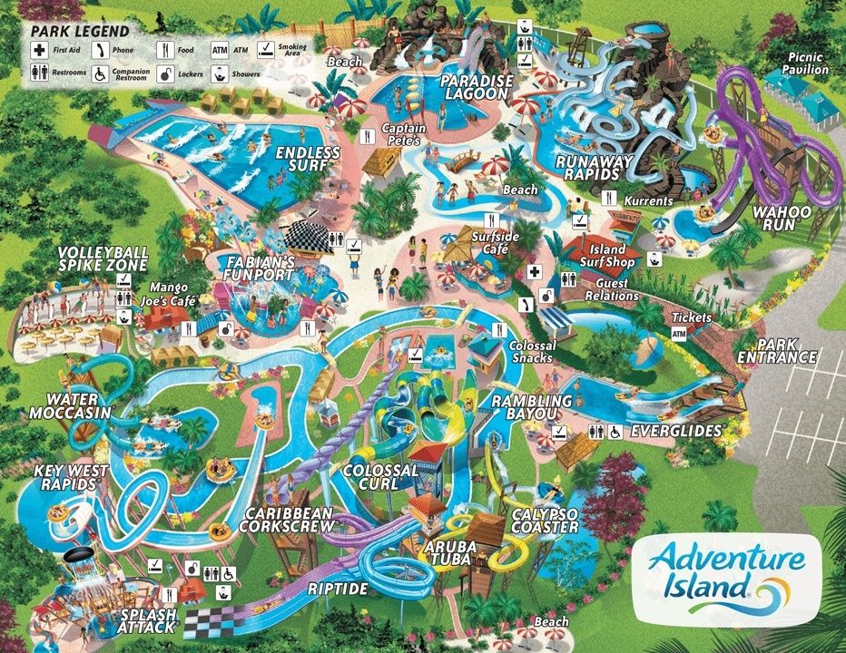 Mappa dei parchi a tema in Florida Map_fe10