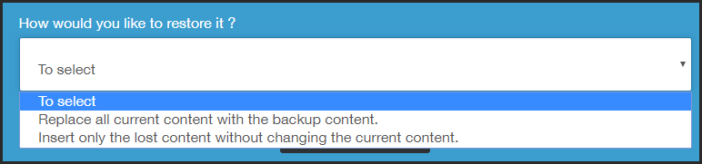 How does a backup work ? 31-01-13