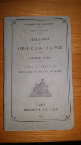 Réglement du Service dans l'Armée - Service Intérieur des Corps de Troupe du Génie Rzogle10
