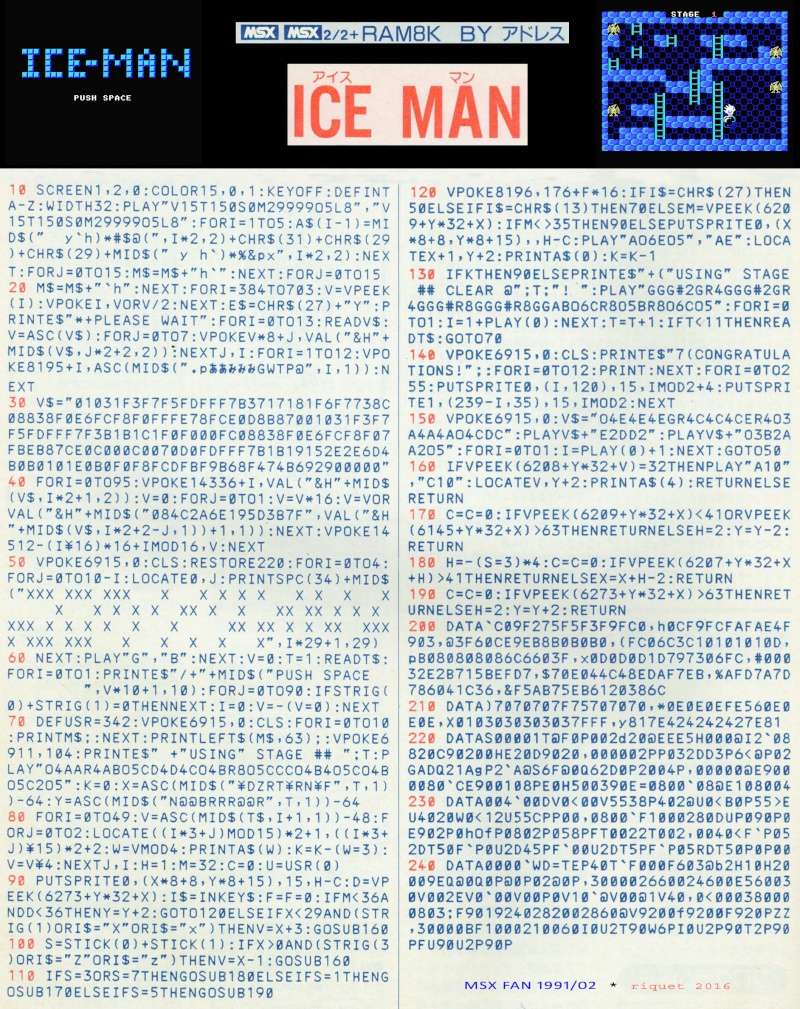 * MSX * LE STANDARD DU FUTUR  - Page 2 Iceman10