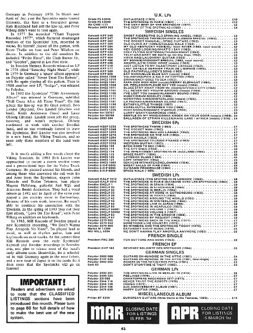 Spotnicks - revues consacrées aux Spotnicks - Page 2 Revue143