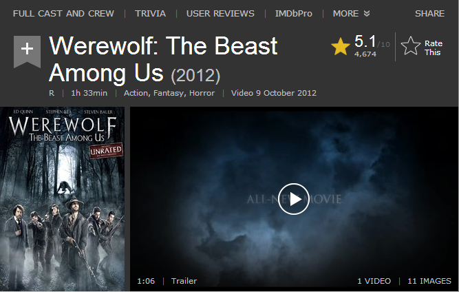 فيلم الاكشن والفنتازي والرعب الرائع The Beast Among Us 2012 UNRATED 720p BluRay مترجم بنسخة البلوري 26-05-11