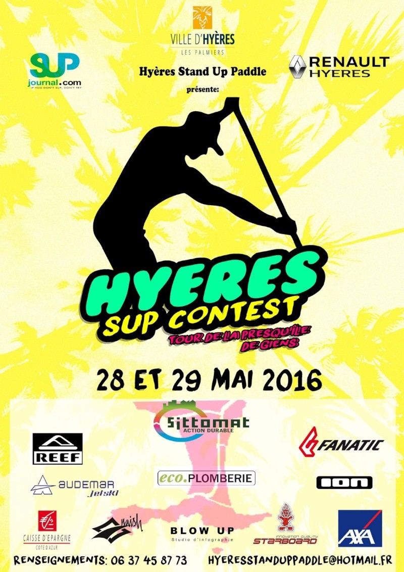 HYERES SUP CONTEST  ; les 28/29 MAI 2016 Affich10