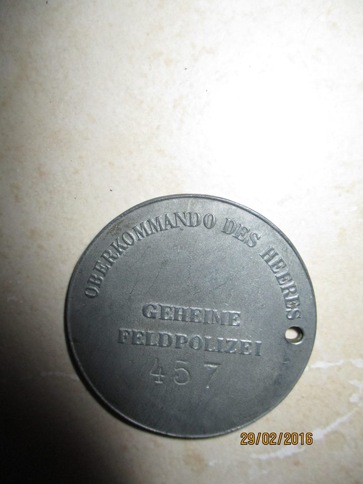 médaille Oberkommando des Heeres Geheime Feldpolizei authentification 12803210