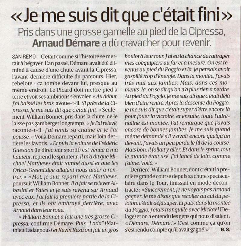 Arnaud DEMARE vainqueur de Milan San Remo +++1111 - Page 2 Articl10