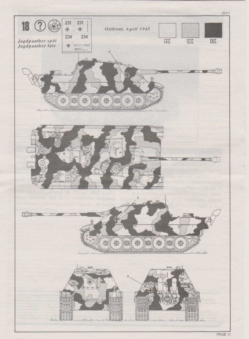  [ REVELL ]  Sd Kfz 173  Jagdpanther    ---- FINI --- 00811