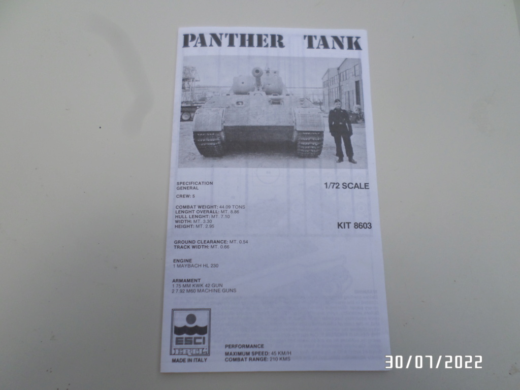  [ ESCI ]  Sd Kfz 171 Ausf A   " Panther "   " BRETAGNE "  --- FINI --- Sam_6539