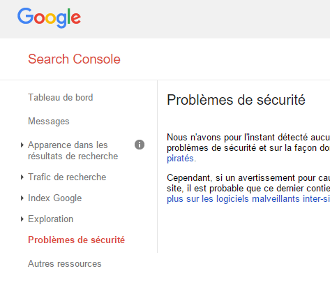 Site trompeur : problème de sécurité signalé par Google Pb-syc10