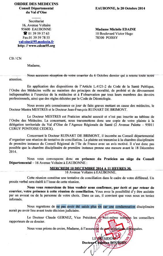 Ordre des Médecins : 15 jours de suspension avec sursis pour un homicide  par négligence