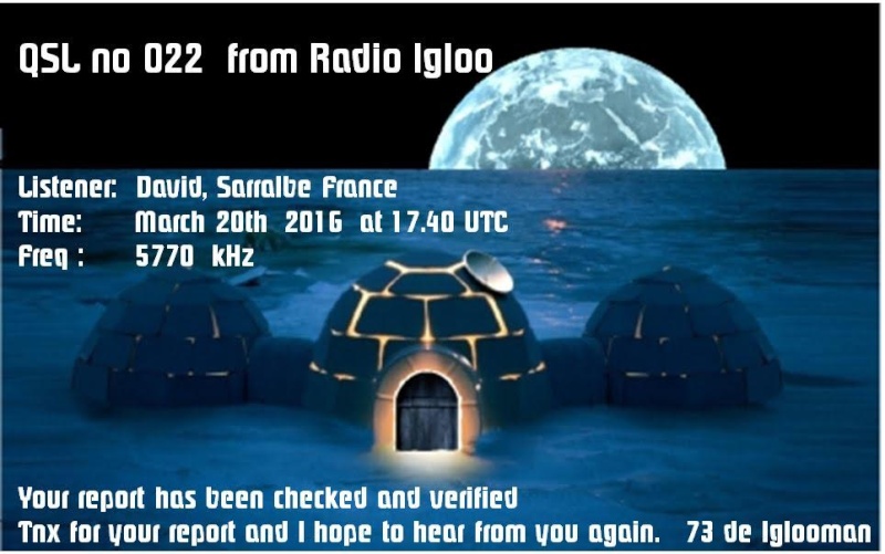 eQSL de Radio Igloo 26308110