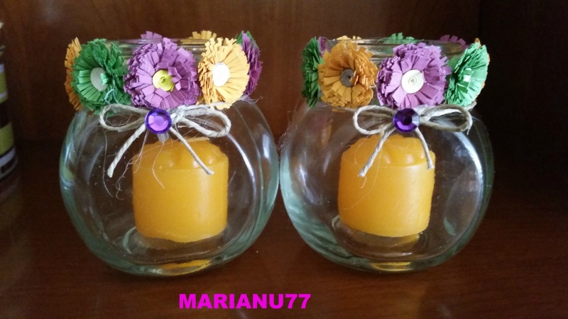 "PORTA VELAS PARA PASCUA CON FLORES DE PAPEL" de Marianu77 2n64xl10