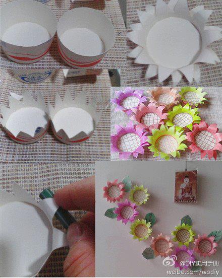 DECORACION DE FLORES   CON CARTONES  DE   SOPAS 34pi4w10