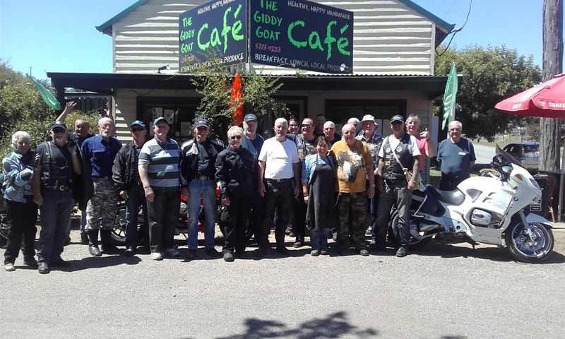 Sundays ride to the Giddy goat Caf'e 20160211