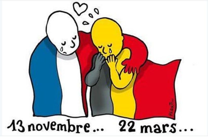 16 dessins du monde entier qui rendent un hommage poignant aux victimes des attentats belges ! Par Thomas Le Moing                                  Captur25