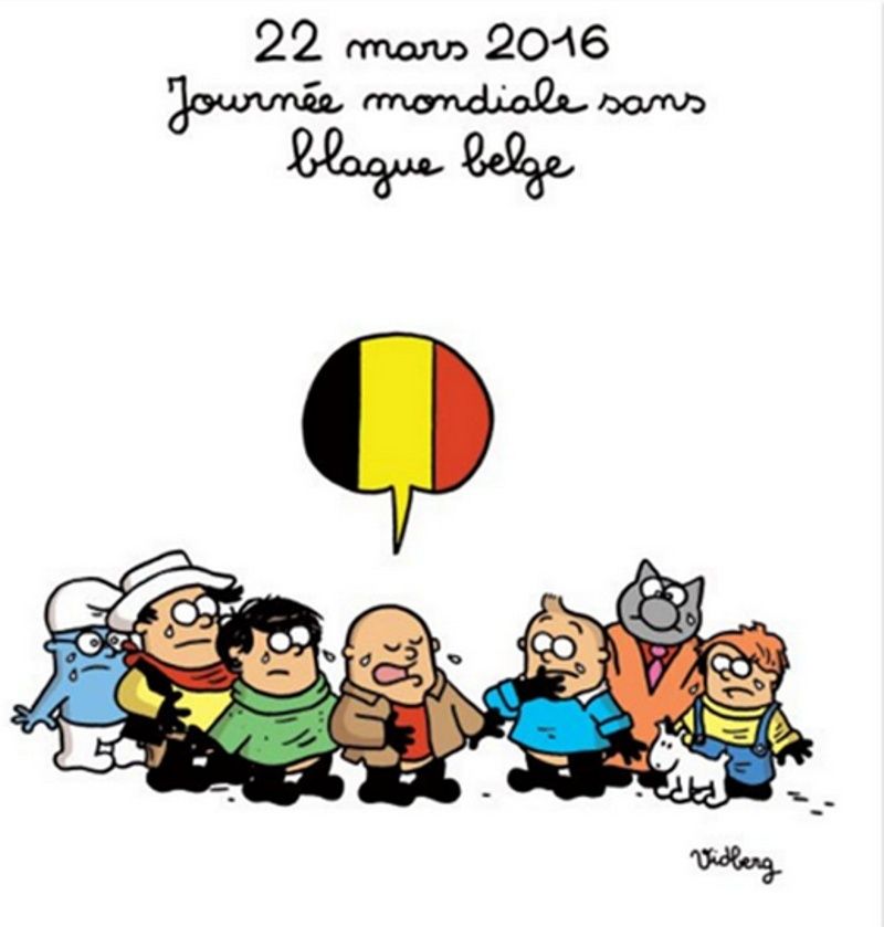 16 dessins du monde entier qui rendent un hommage poignant aux victimes des attentats belges ! Par Thomas Le Moing                                  Captur33