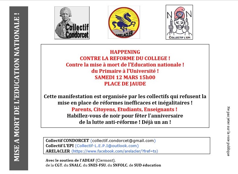 Collectif Condorcet - Mobilisons-nous partout en FRANCE, pour dire NON aux trois réformes : rythmes scolaires, collège et lycée Chatel. - Page 4 Non_yo10