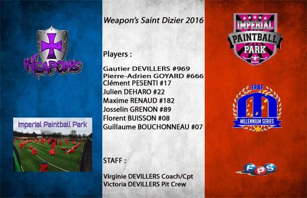  Team Weapon's Saint Dizier Roster 2016 (France) Weapon10