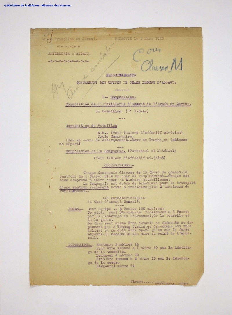 5e BCL, Artillerie d'Assaut, Levant, mars 1920 Archiv27