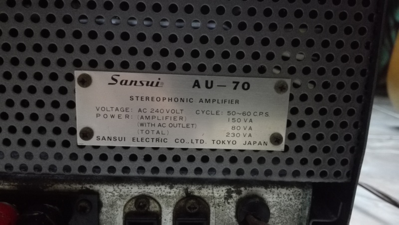 Sansui AU-70 Stereophonic Tube Amplifier Img_2028