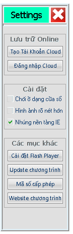 Cập nhật chương trình 110