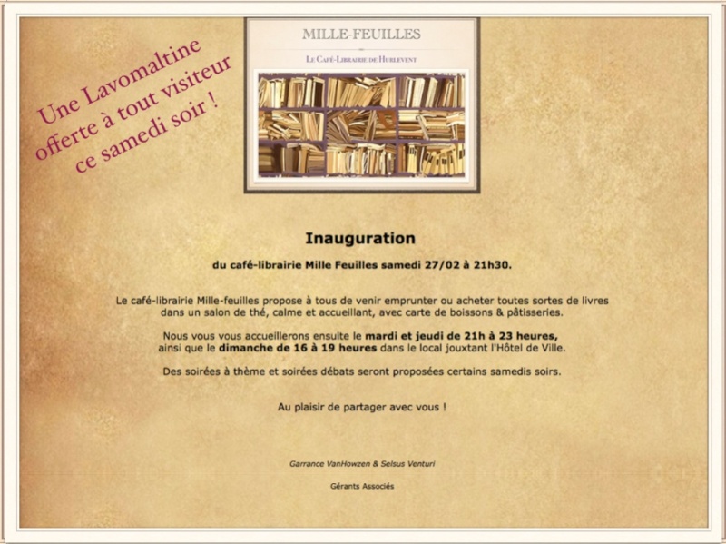 Affiches du Café-Librairie "Mille-Feuilles"  Affich12