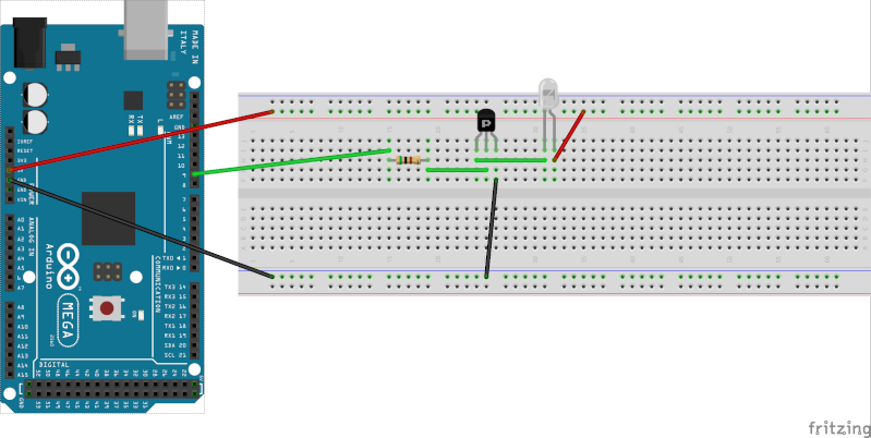 IR-Sender mit Arduino Mega Ir-sen11