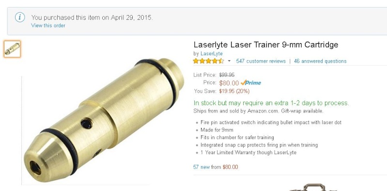 Cartouches laser d'entrainement / tir à sec Laserl11