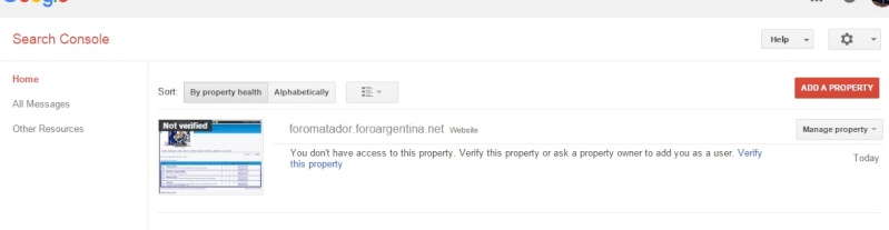 Google me dice que debo ser owner del dominio para agregar mi foro a su motor de búsqueda Promoc10