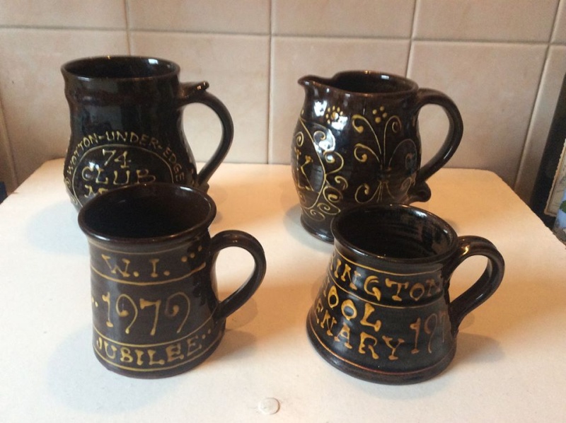 Slipware, tree & JF mark - John Forster Blackberry Hill Pottery & Elephant P111