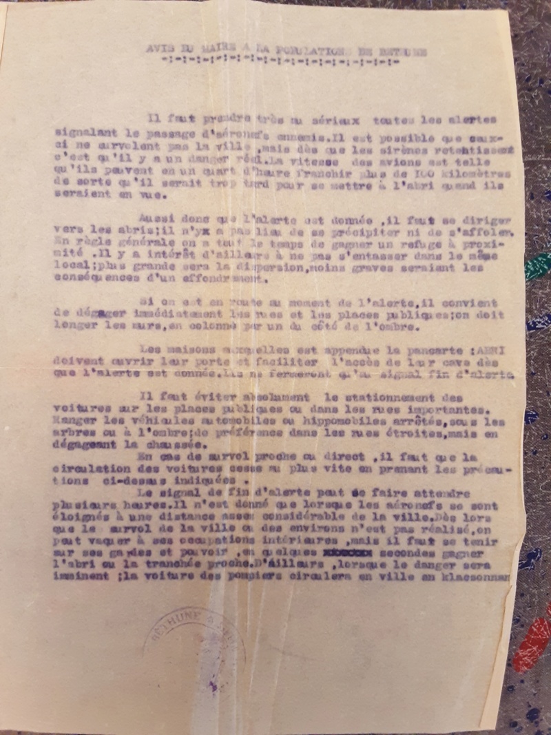 documents Commissaire de Police 1929 - 1939 fascicule de mobilisation Pas de  Calais 1940 - PHILPENS - JUILLET 5 et fin pour le mois 20190748